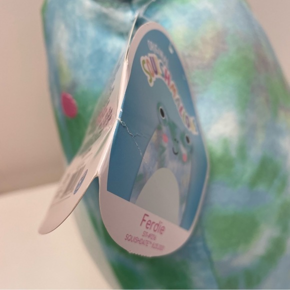 Squishmallow Ferdie the Frog Blue Green Tie Dye Plush w/ Tags 12 Inches - Picture 6 of 7